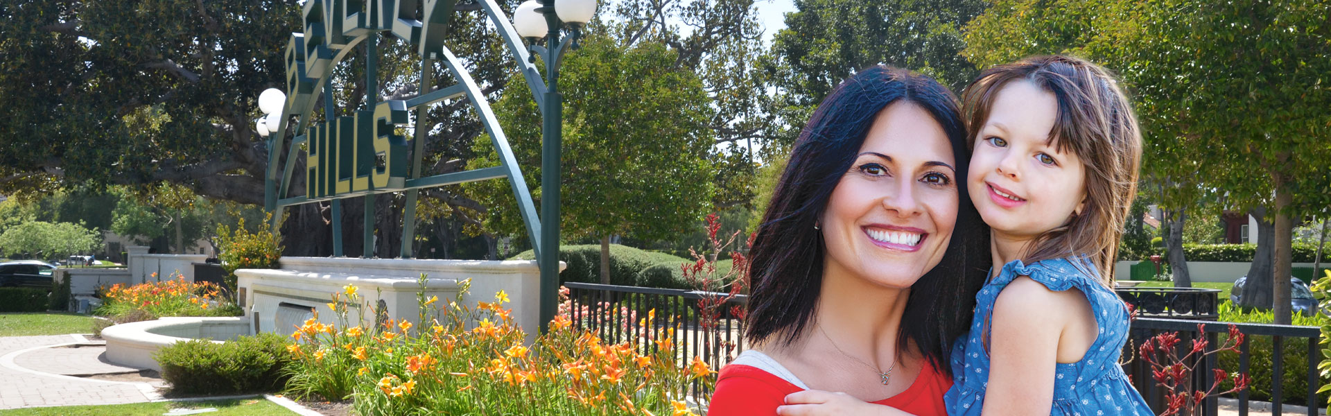mother and daughter in a park